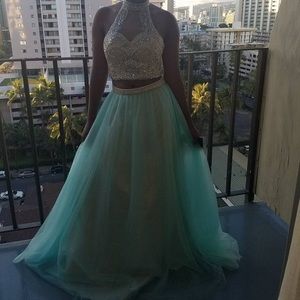 Two piece prom dress